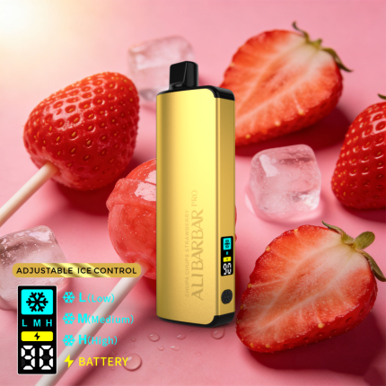 ALIBARBAR PRO 12000 Ice Adjust Chupa Chups Strawberry - LocalCigSupplies Australia
