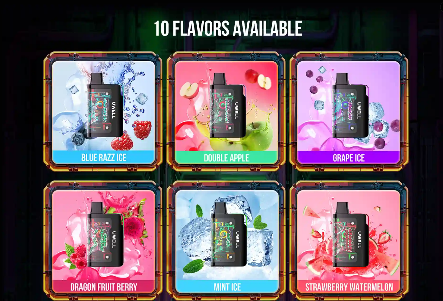 UWELL Cyberbar 7000 flavors
